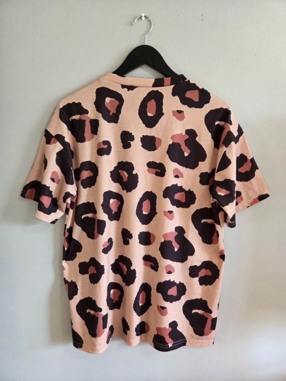 SHEIN Leopard Print Oversized Short Sleeve Tee - Size Medium - Picture 3 of 7